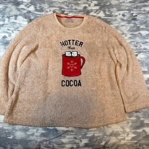 Secret Treasures Hotter Than Cocoa Winter Christmas Shirt Top 3X 22W / 24W Gift